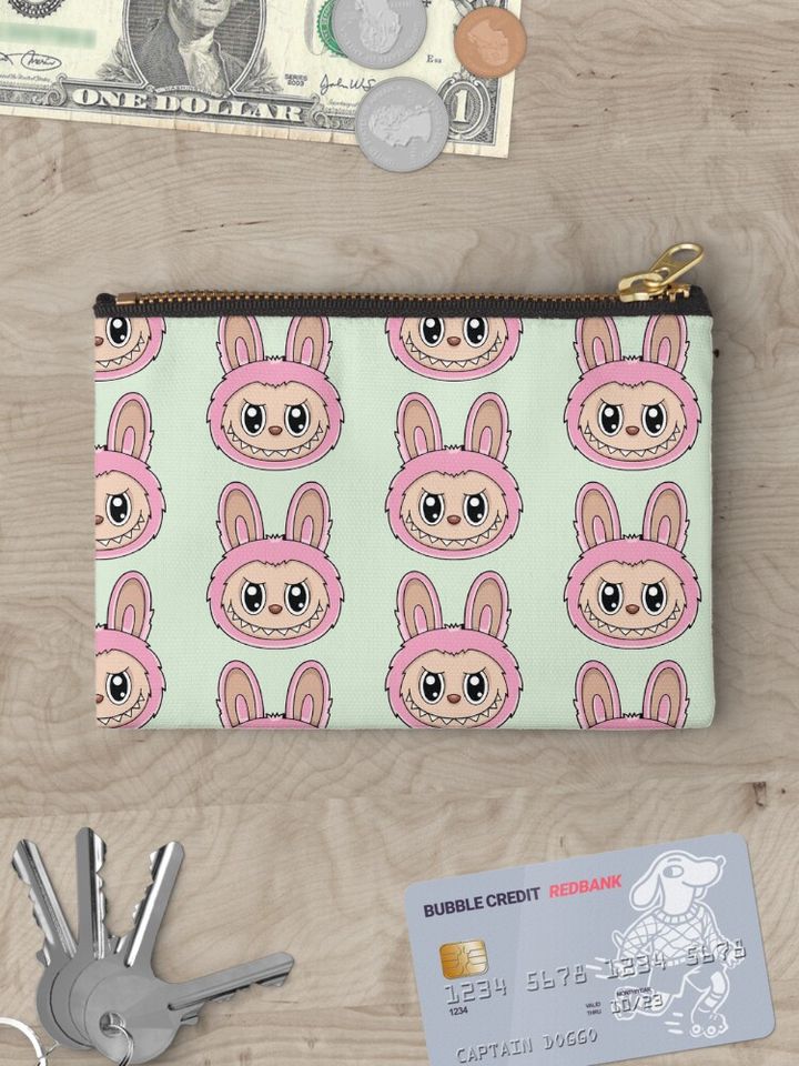 Cute Labubu Zipper Pouch, Cute Bags Gift, Gift for Fan
