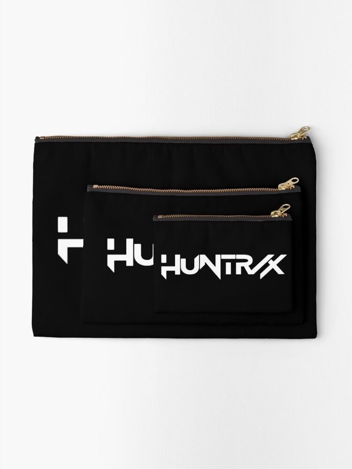 Huntr/x Logo - Plain White Zipper Pouch