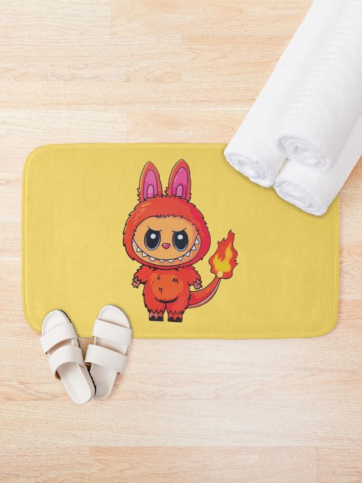 Cute Labubu Bath Mat, For Bathroom, For Kitchen
