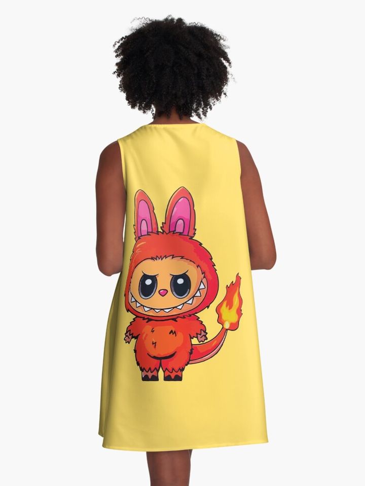 Cute Labubu A-Line Dress, Gift for Her