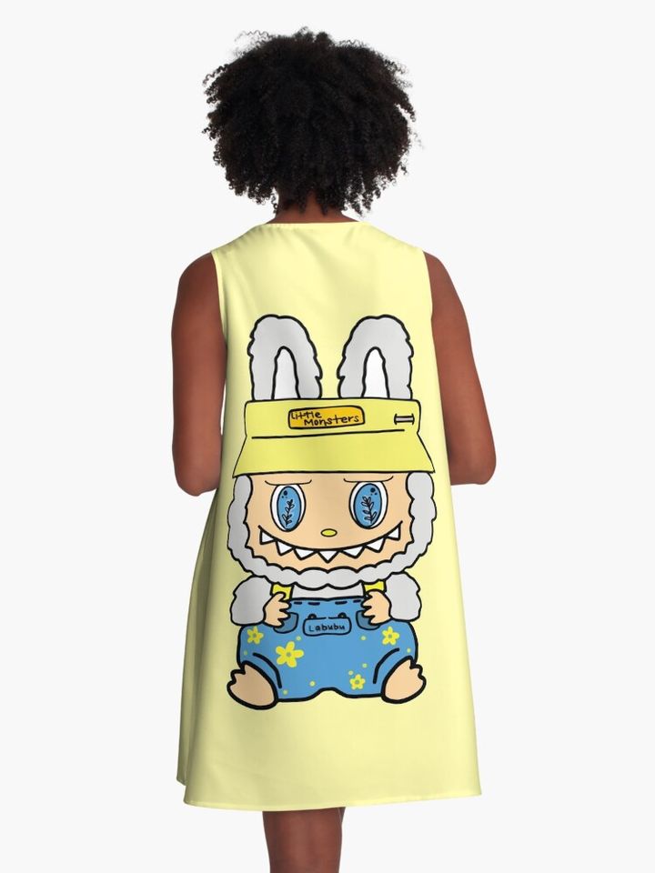 Cute Labubu A-Line Dress, Gift for Her