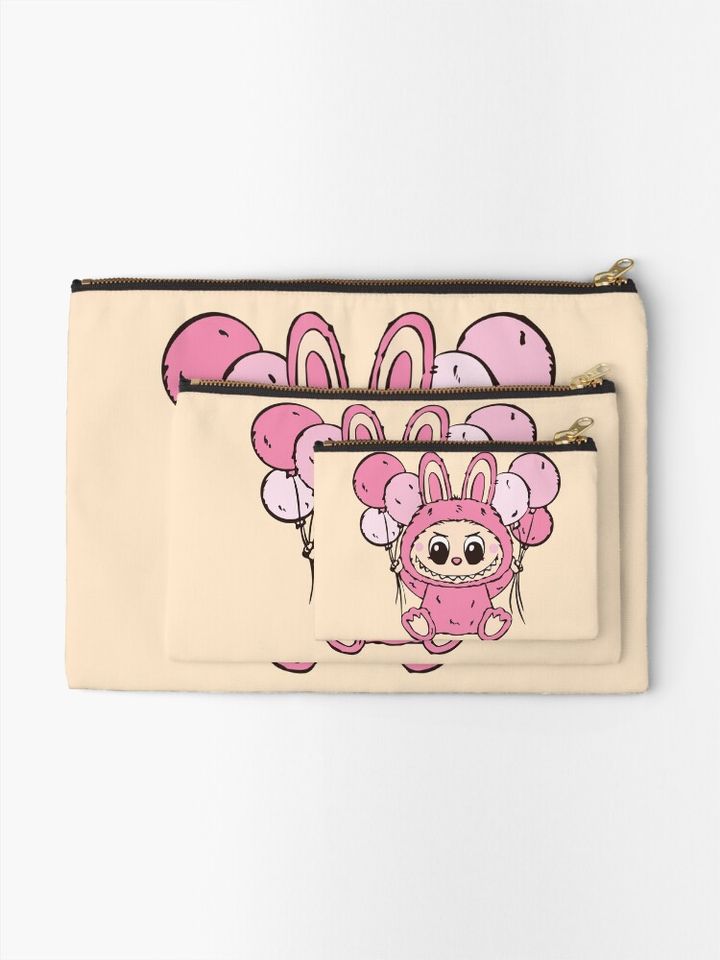 Cute Labubu Zipper Pouch, Cute Bags Gift, Gift for Fan