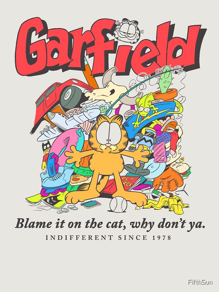 Garfield Blame It On The Cat Why Don't Ya Vintage Premium Hoodie