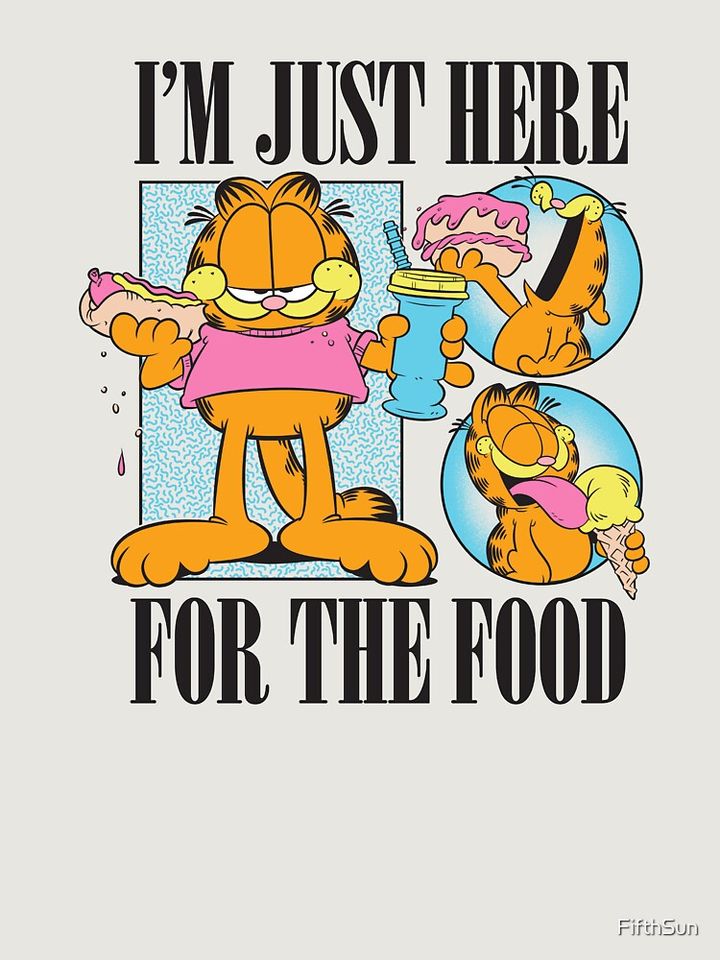 Garfield I'm Just Here For The Food Vintage Snack Panels Premium Sweatshirt