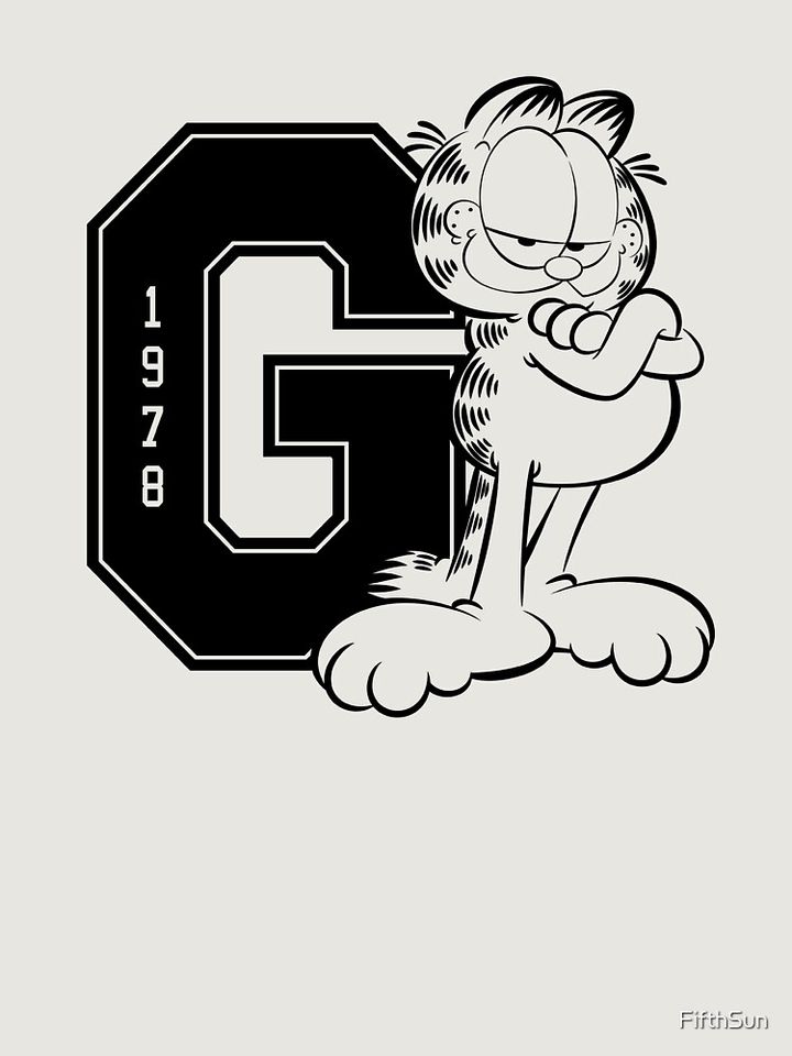 Garfield Retro Vintage Comic Collegiate 1978 Bold Logo Premium Sweatshirt