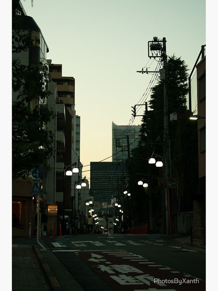 Japan Street at night Poster