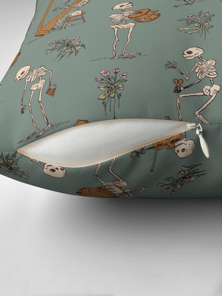 Skeleton orchestra Pillow