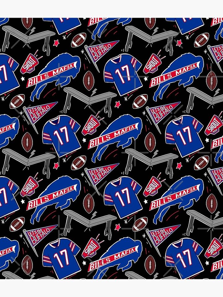 Buffalo Bills Josh Allen pattern (black) Backpack