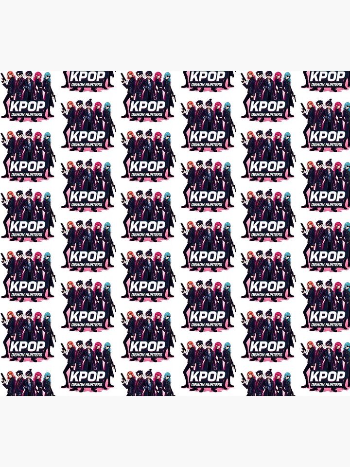 KPOP Demon Hunters – Neon Fantasy Logo Sticker Socks