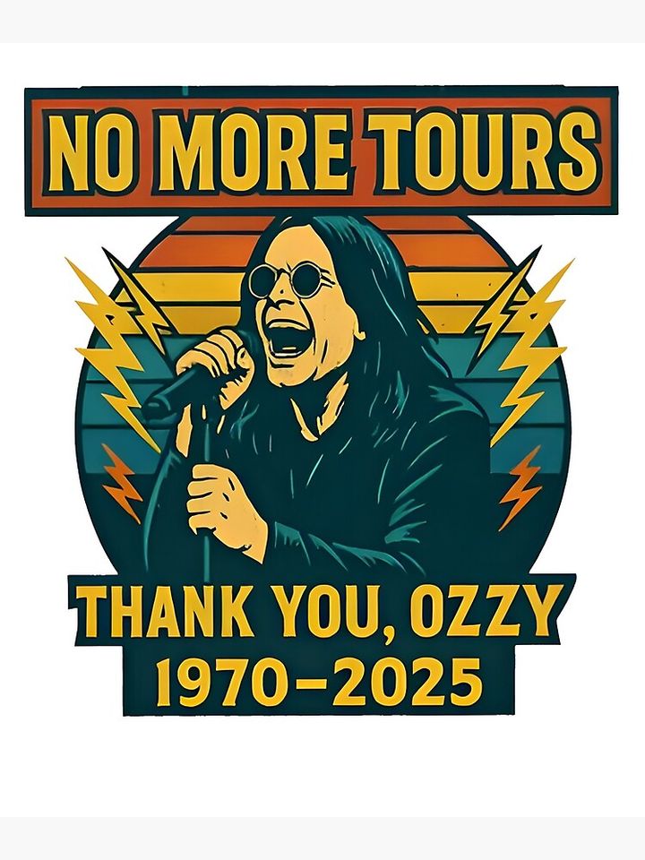 RIP Ozzy Osbourne Poster - Rock Legend 1970–2025 No More Tour Tribute Wall Art