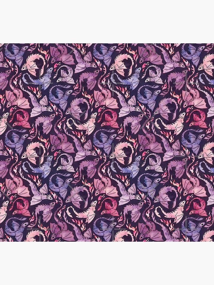 Dragon fire dark pink & purple Socks