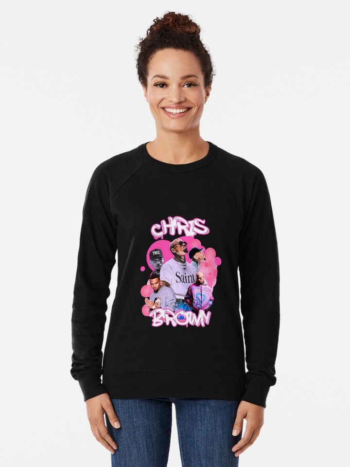 Chris brown tour Lightweight Sweatshirt
