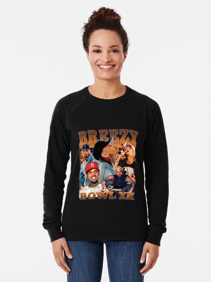 Chris brown tour Lightweight Sweatshirt