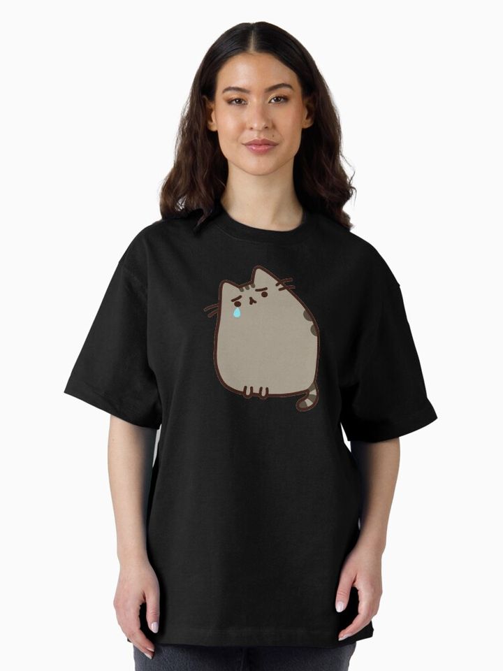 cat crying meme Oversized T-Shirt