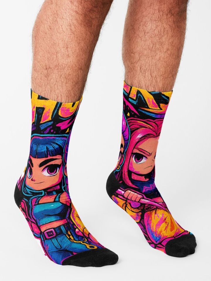 K-Pop Demon Hunters art - 3 Socks