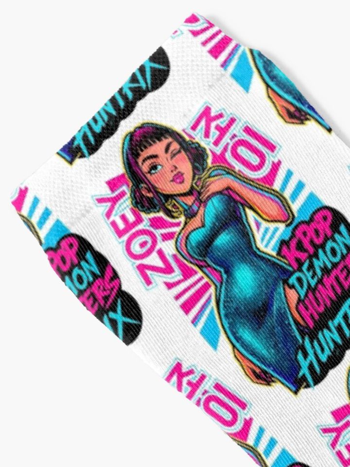 K-Pop Demon Hunters art Zoey Socks, Gift For Fan