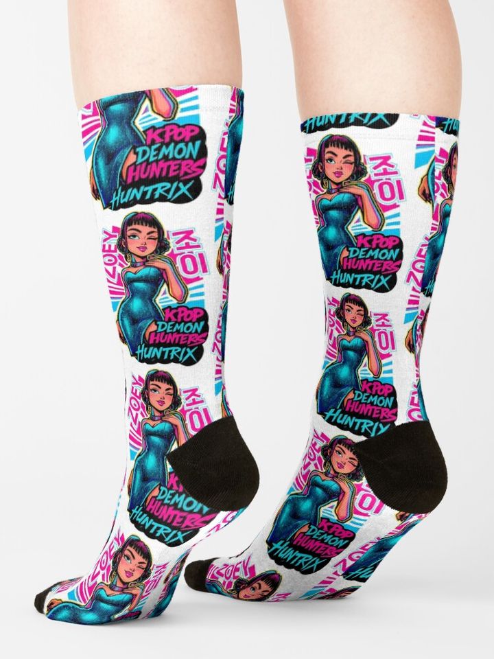K-Pop Demon Hunters art Zoey Socks, Gift For Fan