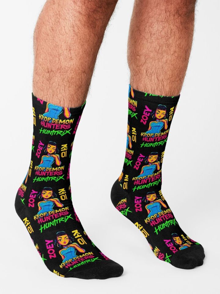 K-Pop Demon Hunters art Zoey Socks