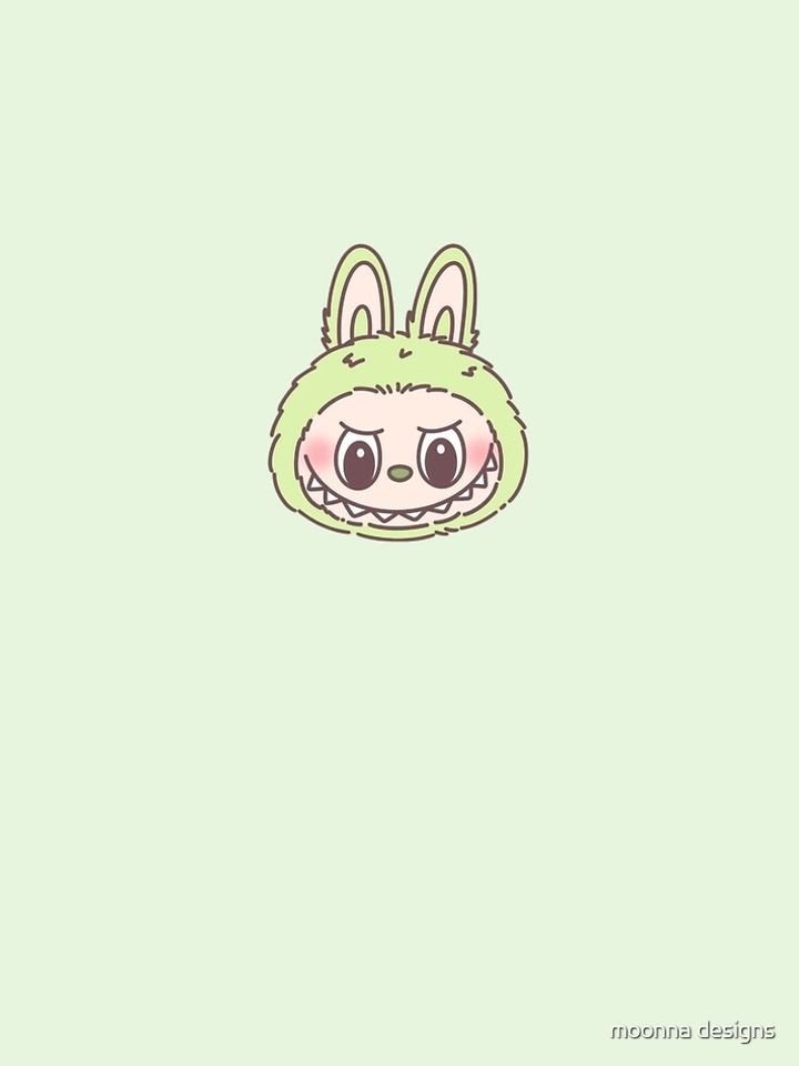 Green Cute Labubu Head A-Line Dress, Gift for Her