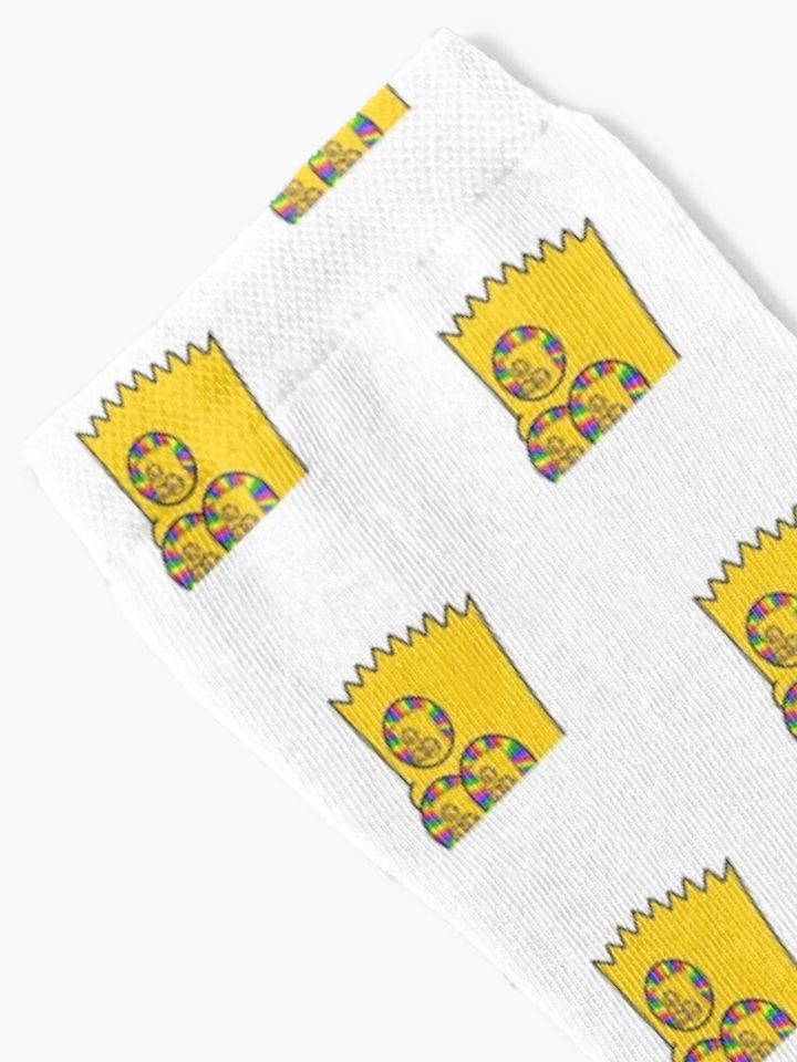 Trippy bart eyes Socks, Simpson Funny, Gift for Fan