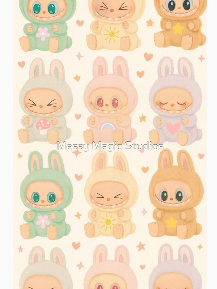 Labubu Bear Stare Pullover Hoodie