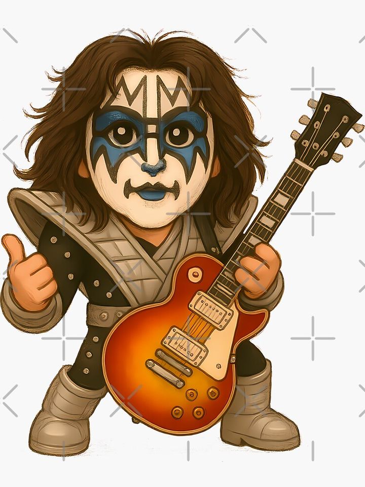 Chibi The Spaceman Rock Band Sticker
