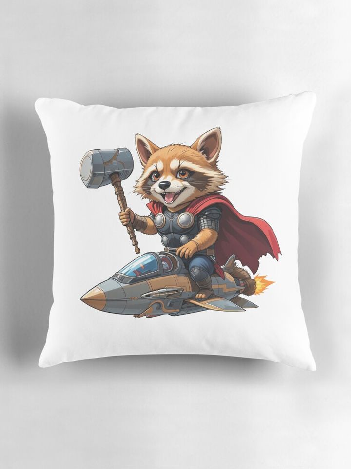 Corgi Avenger Corgi Thor Rocket: Heroic Intergalactic Duo Pillow