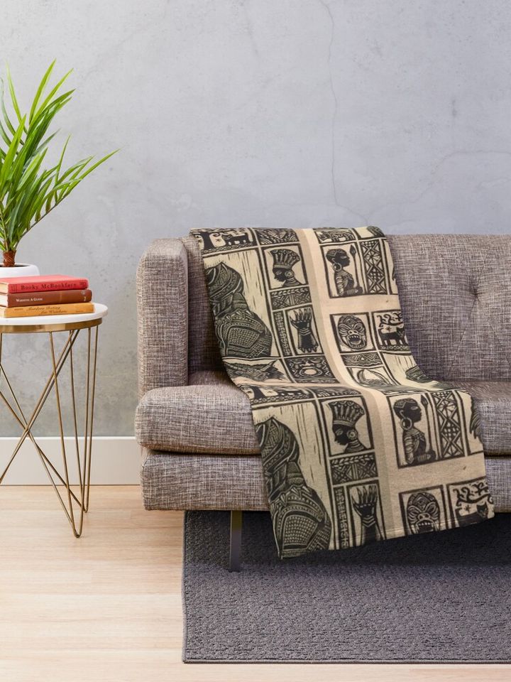 Black Panther Artistic Movie Design Throw Blanket