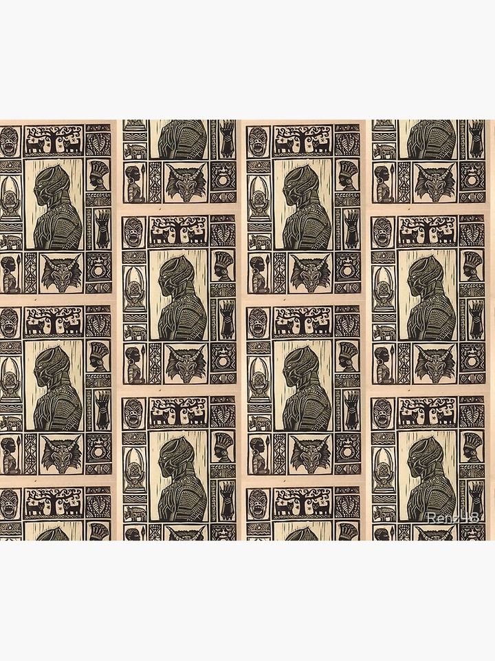 Black Panther Artistic Movie Design Throw Blanket