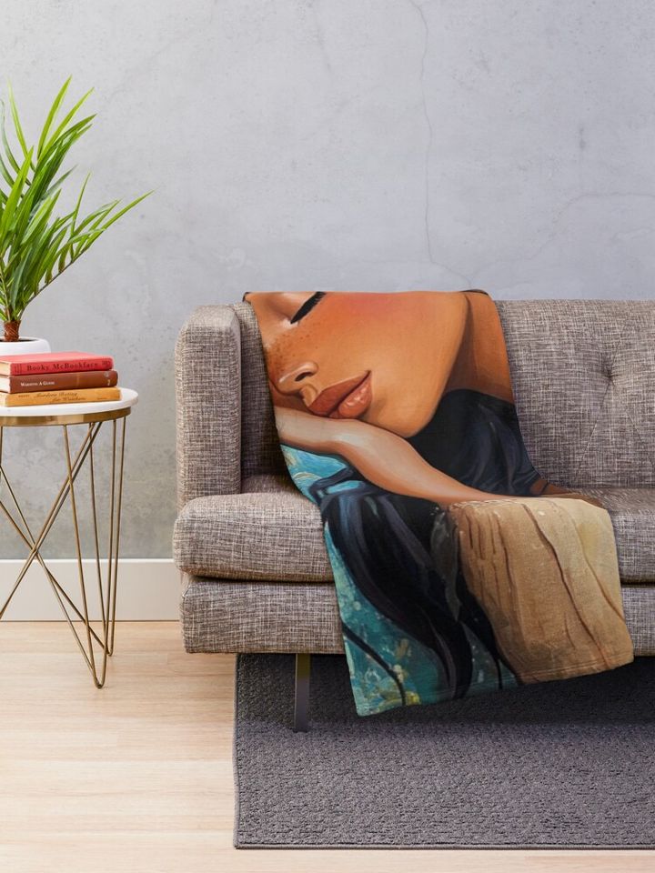 Sleeping Pocahontas Disney Princess Throw Blanket