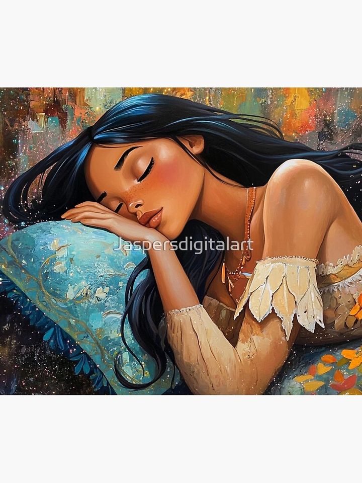 Sleeping Pocahontas Disney Princess Throw Blanket