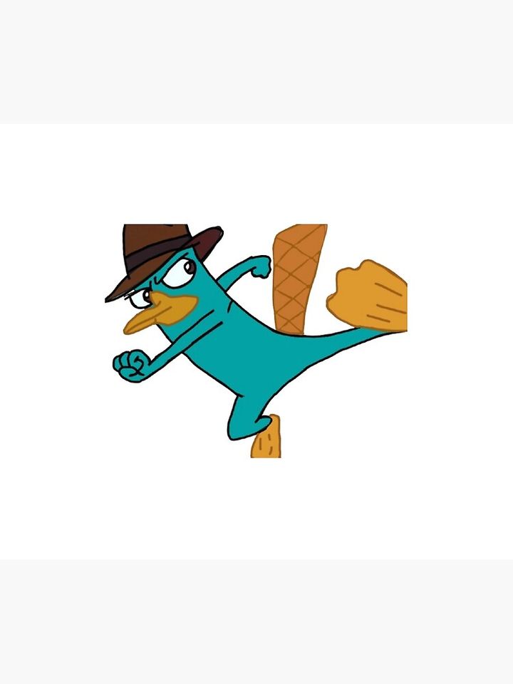 Perry the Platypus outline art  Throw Blanket