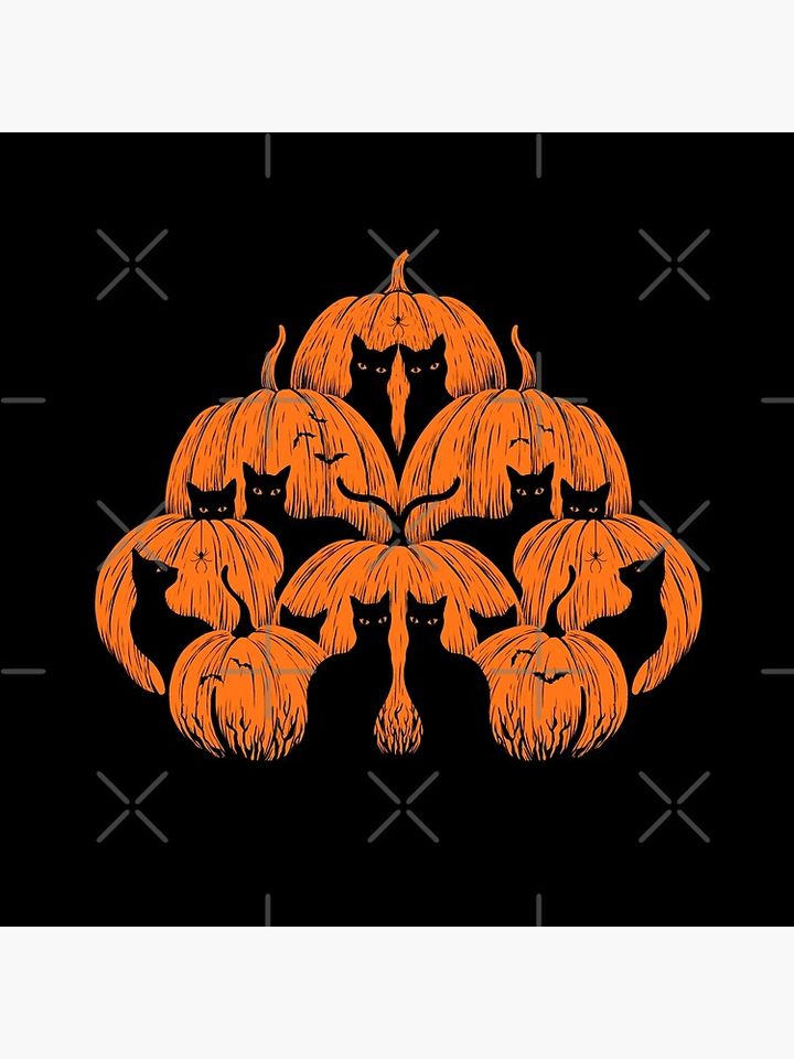 Pumpkin Cat Pillow