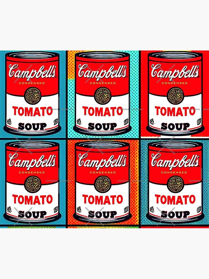 Campbell's Tomato Soup Pop Art Throw Blanket