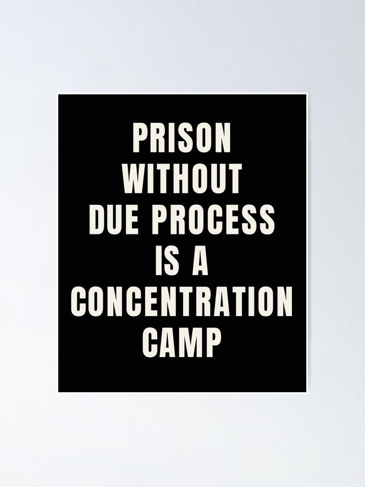 Prison without Due Process is a Concentration Camp Poster
