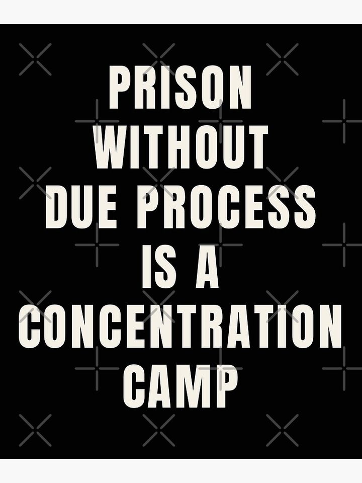 Prison without Due Process is a Concentration Camp Poster