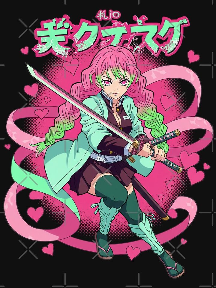 Mitsuri kanroji  Classic T-Shirt, Fan Art Anime Design Classic T-Shirt