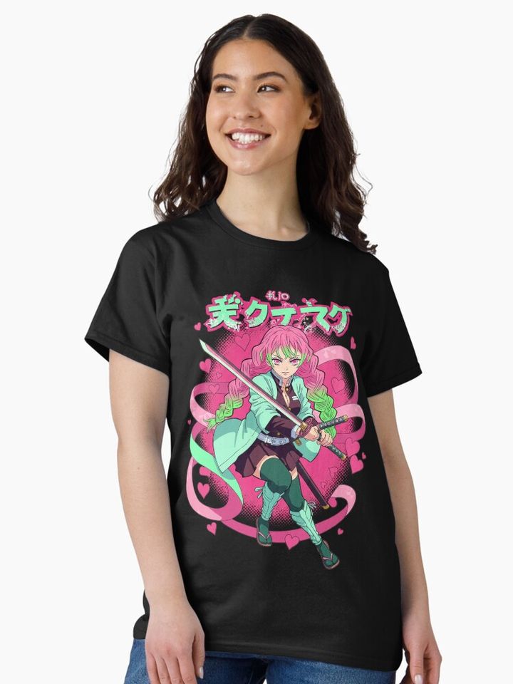 Mitsuri kanroji  Classic T-Shirt, Fan Art Anime Design Classic T-Shirt