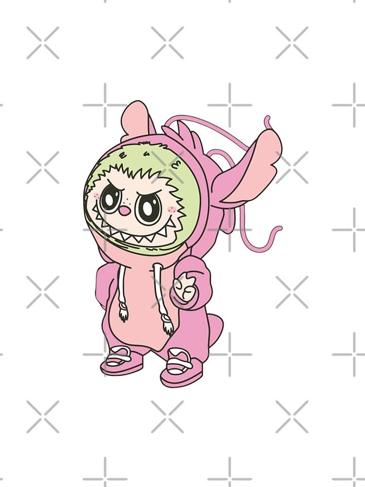 Labubu design (pink) A-Line Dress, Gift for Her