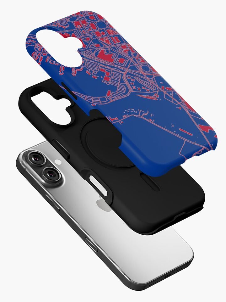 Buffalo City Plan Map Art iPhone Case, Gift For Fan