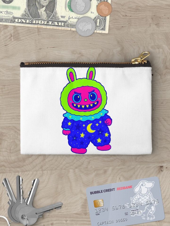 Labubu stickers Zipper Pouch, Cute Bags Gift, Gift for Fan