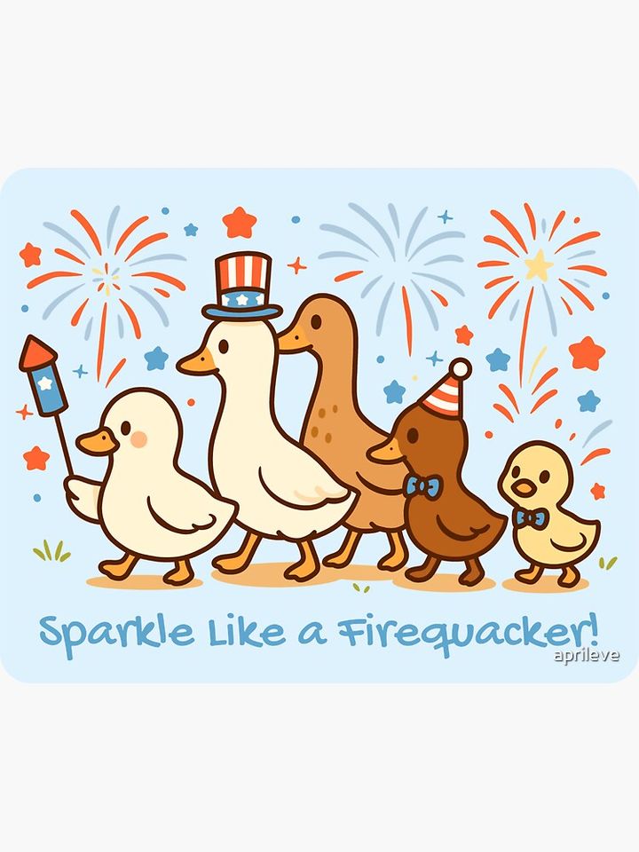 Sparkle Like a Firequacker! Sticker