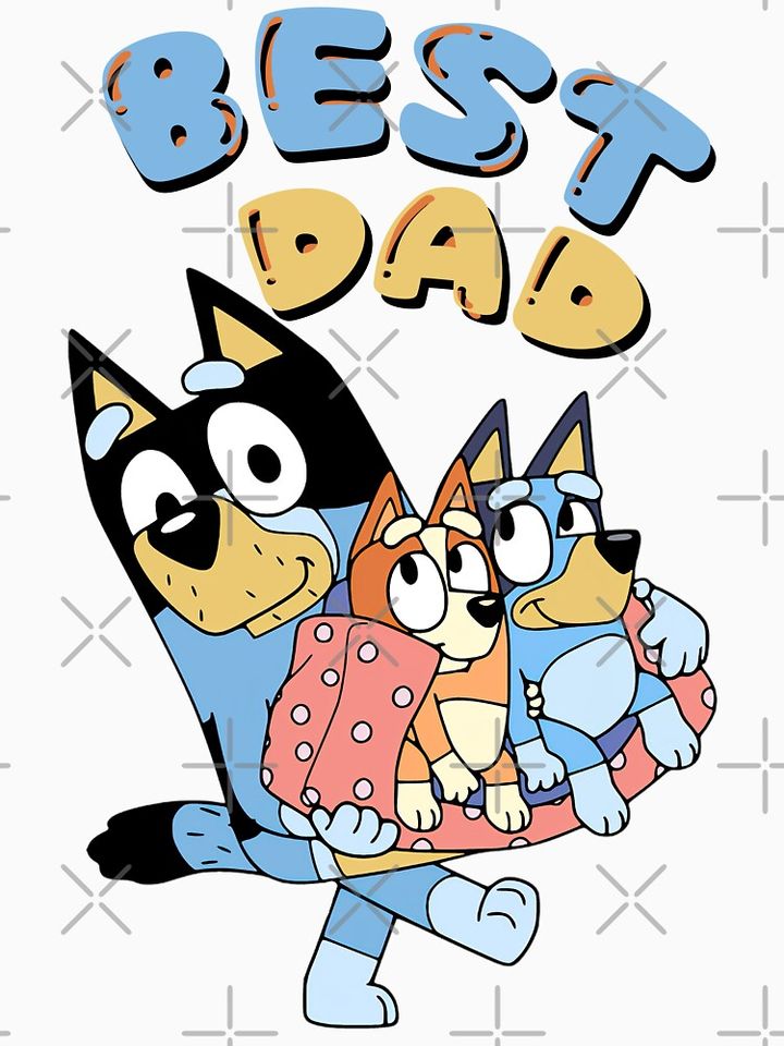 BlueyDad Characters, Bandit Heeler, Best Dad Classic T-Shirt