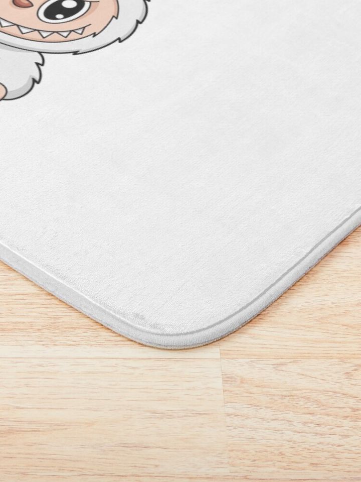 Labubu White Snow Cute Character Bath Mat, For Bathroom, For Kitchen