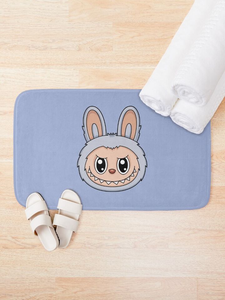 Labubu Seasalt Coconut Cute Character Bath Mat, For Bathroom, For Kitchen