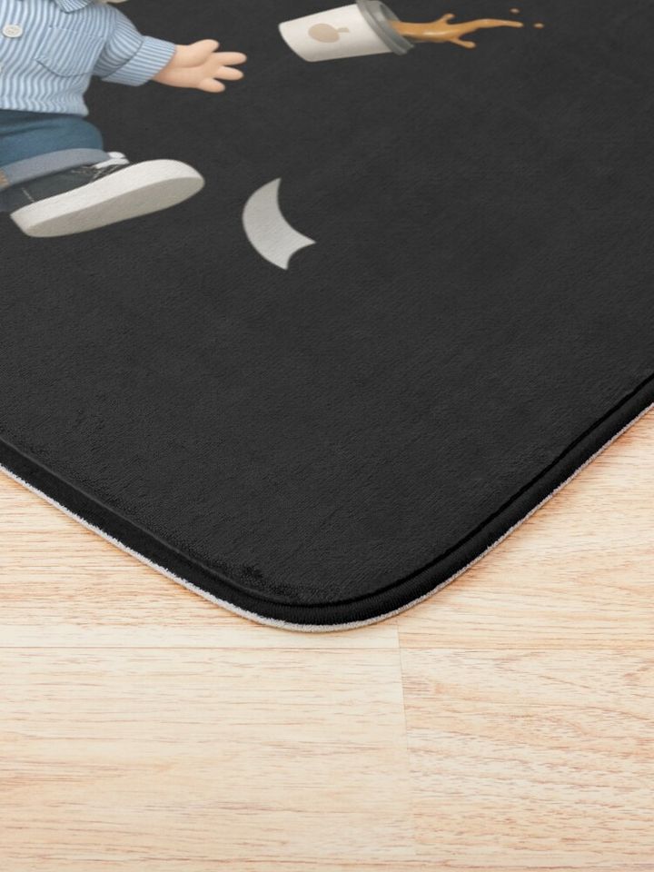 Labubu Office Coffee Chaos Costume Live Bath Mat, For Bathroom, For Kitchen