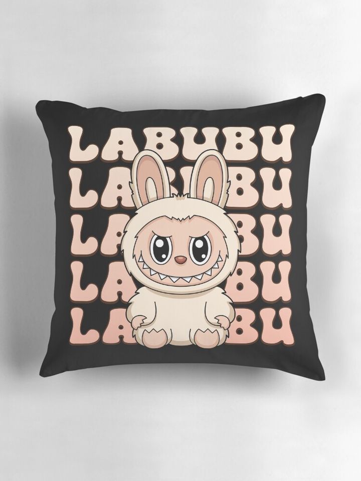 Labubu Soymilk Pillow, Cute Labubu Pillows Gift, Gift for Fan