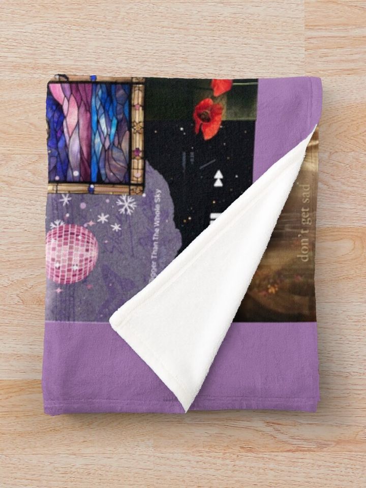 midnights inspired collage Throw Blanket, Gift for Fan