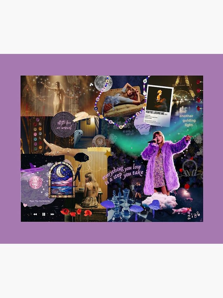 midnights inspired collage Throw Blanket, Gift for Fan