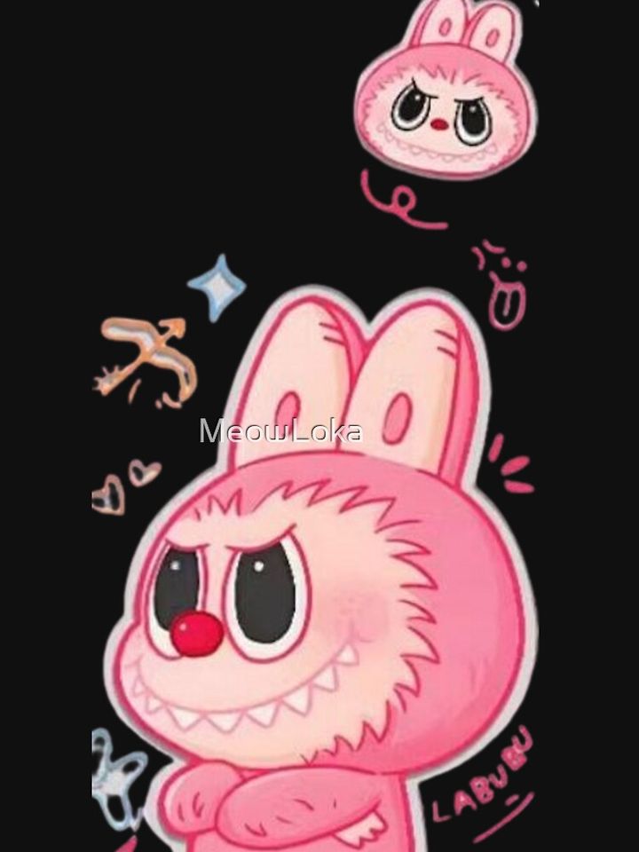 Labubu - Monstre Kawaii Macaron Rose Lightweight Sweatshirt